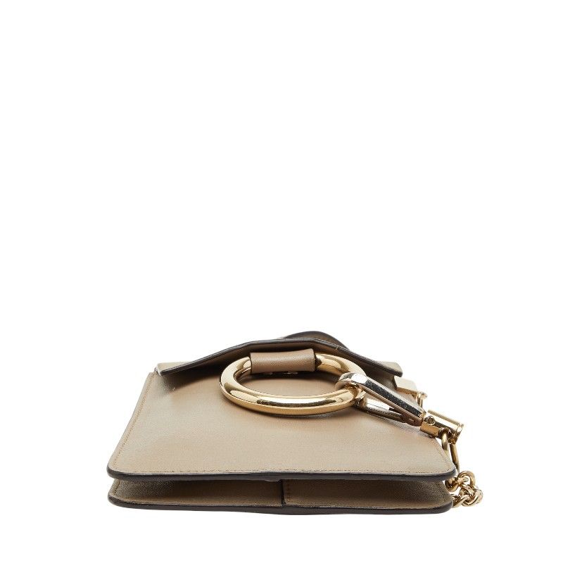 クロエ フェイ スモール 斜め掛け ショルダーバッグ グレージュ レザー