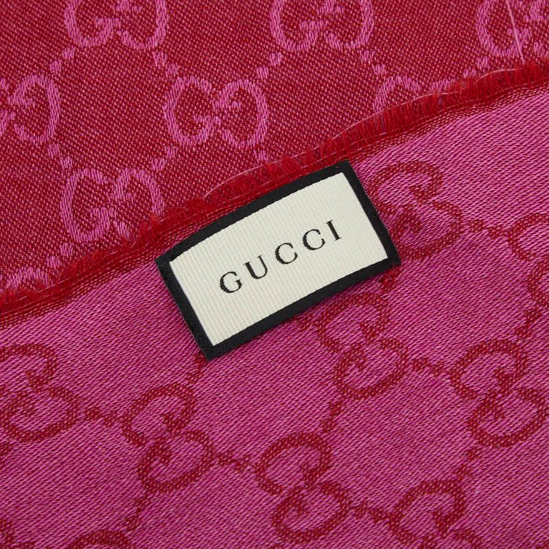  グッチ GG柄 スカーフ ストール ピンク レッド ウール レディース GUCCI 1 0248533 その他 小物