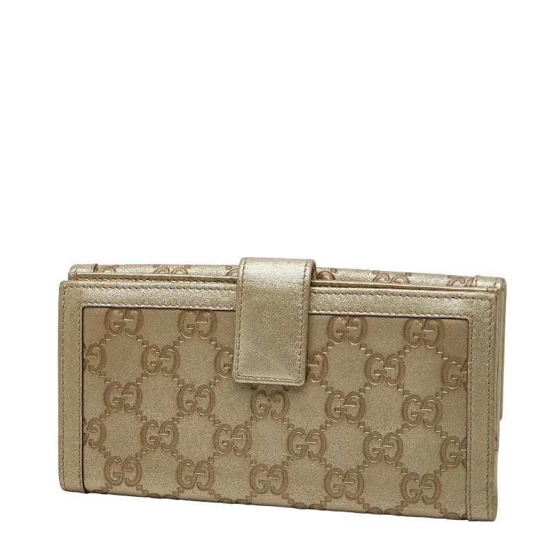 グッチ インターロッキングG 282426 ゴールド レザー レディース GUCCI 1 0248559