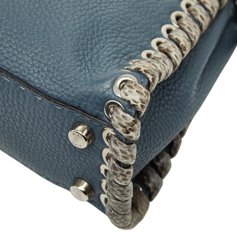 FENDI セレリア ピーカブー レギュラー ブルー ショルダーバッグ 2WAY フェンディ FENDI ピーカブー エッセンシャリー セレリア 2WAYバッグ