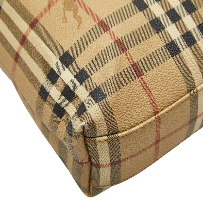 バーバリー ノバチェック シャドーホース ベージュ マルチカラー PVC