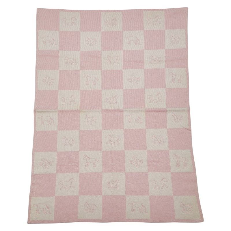 エルメス ベビー ブランケット アダダ HERMES アダダ 木馬ベビーブランケット アヴァロン ピンク エルメス