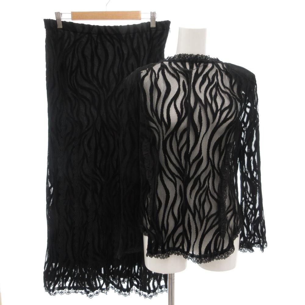 イタリヤ 伊太利屋 セットアップ シアーブラウス ロングスカート 11