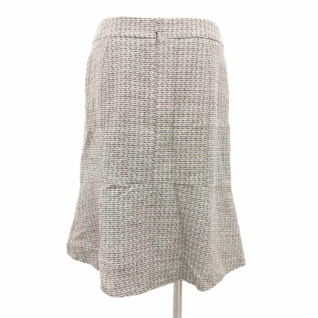 23区 オンワード樫山　ミックスツイードジャケット＋おまけスカート追加 商品番号2002659]ミックスツイードのノーカラージャケット×セミ