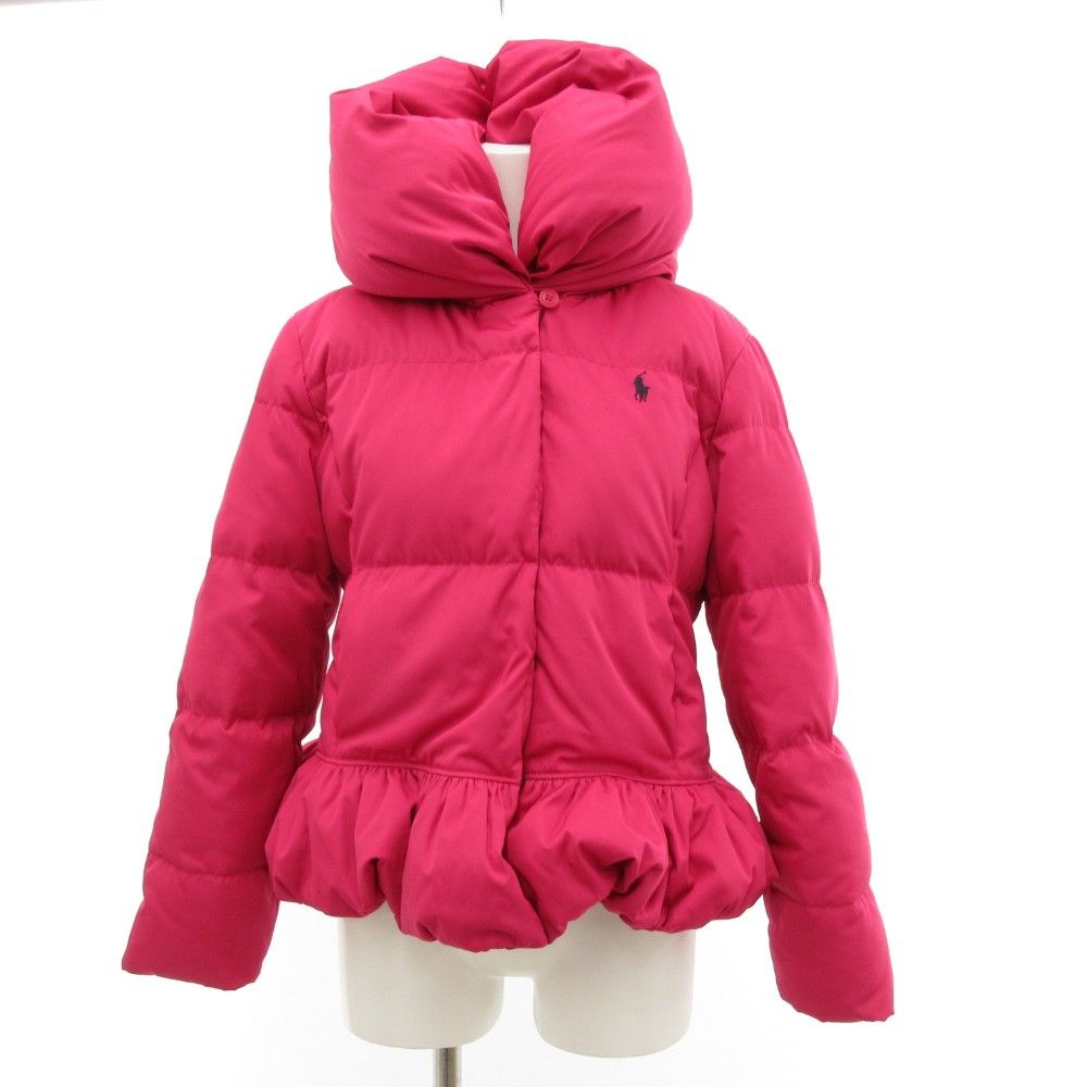 Ralph Laurenピンク刺繍リバーシブルダウンジャケット Ralph Laurenピンク刺繍リバーシブルダウンジャケット