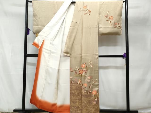 平和屋着物□訪問着 枝花文 金銀彩 正絹 逸品 未使用 CABA7972fb