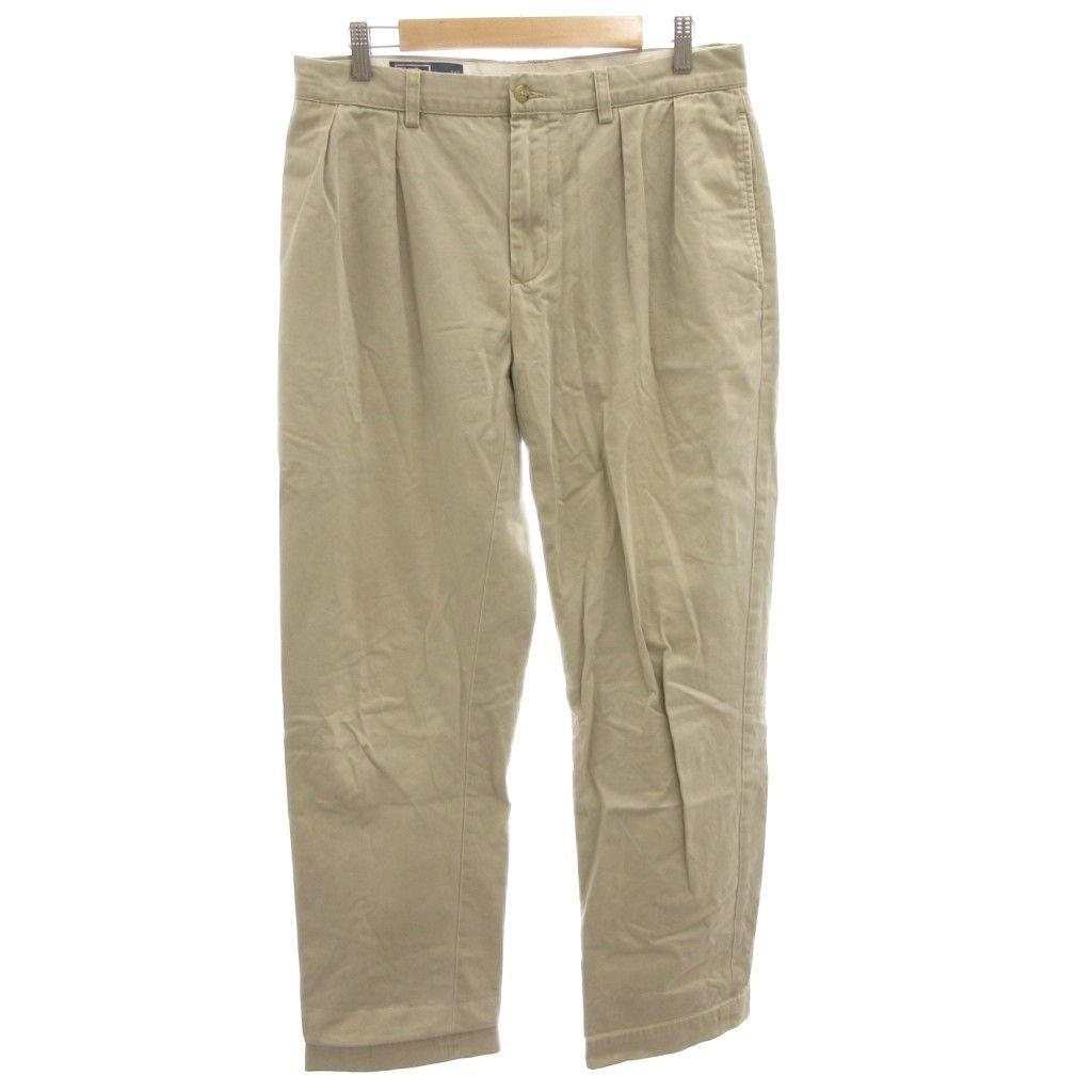 ポロ バイ ラルフローレン Polo by Ralph Lauren チノパン パンツ ストレート 32 ベージュ ワンタック FF GY 60