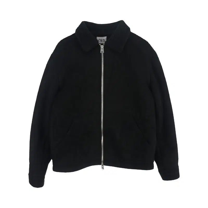 ZARA MEN L ポリ ファー トリミング ジップアップ ムートン ジャケット