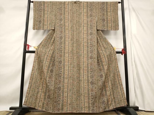 平和屋着物□上質な小紋 更紗花間道 正絹 逸品 AABE1545st - メルカリ