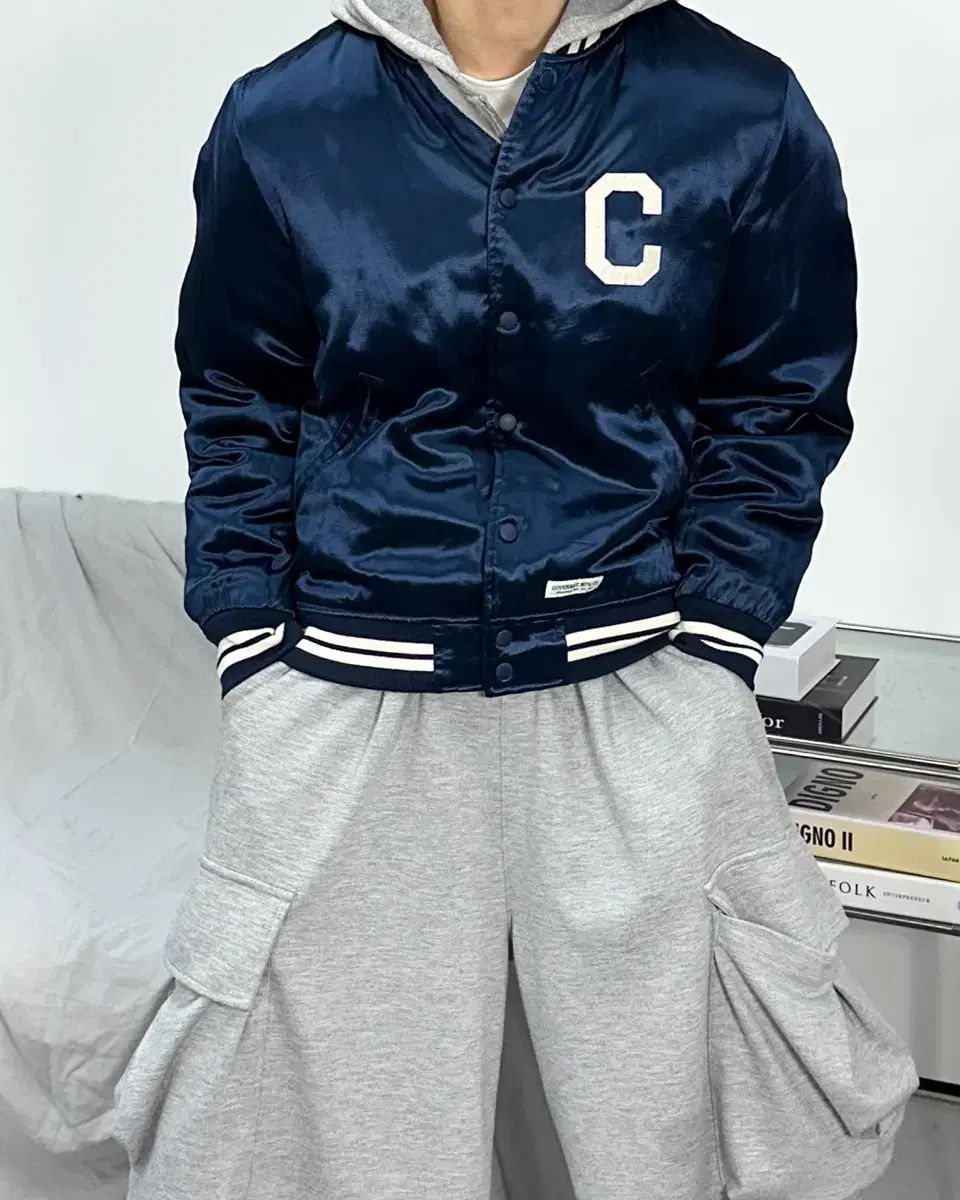 COVERNAT Cロゴ スタジャン ジャケット L