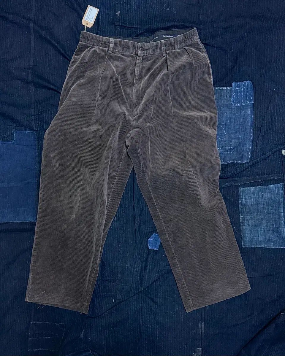90 s ポロラルフローレン ツータック コーデュロイ アンドリュー パンツ 34 チョコ
