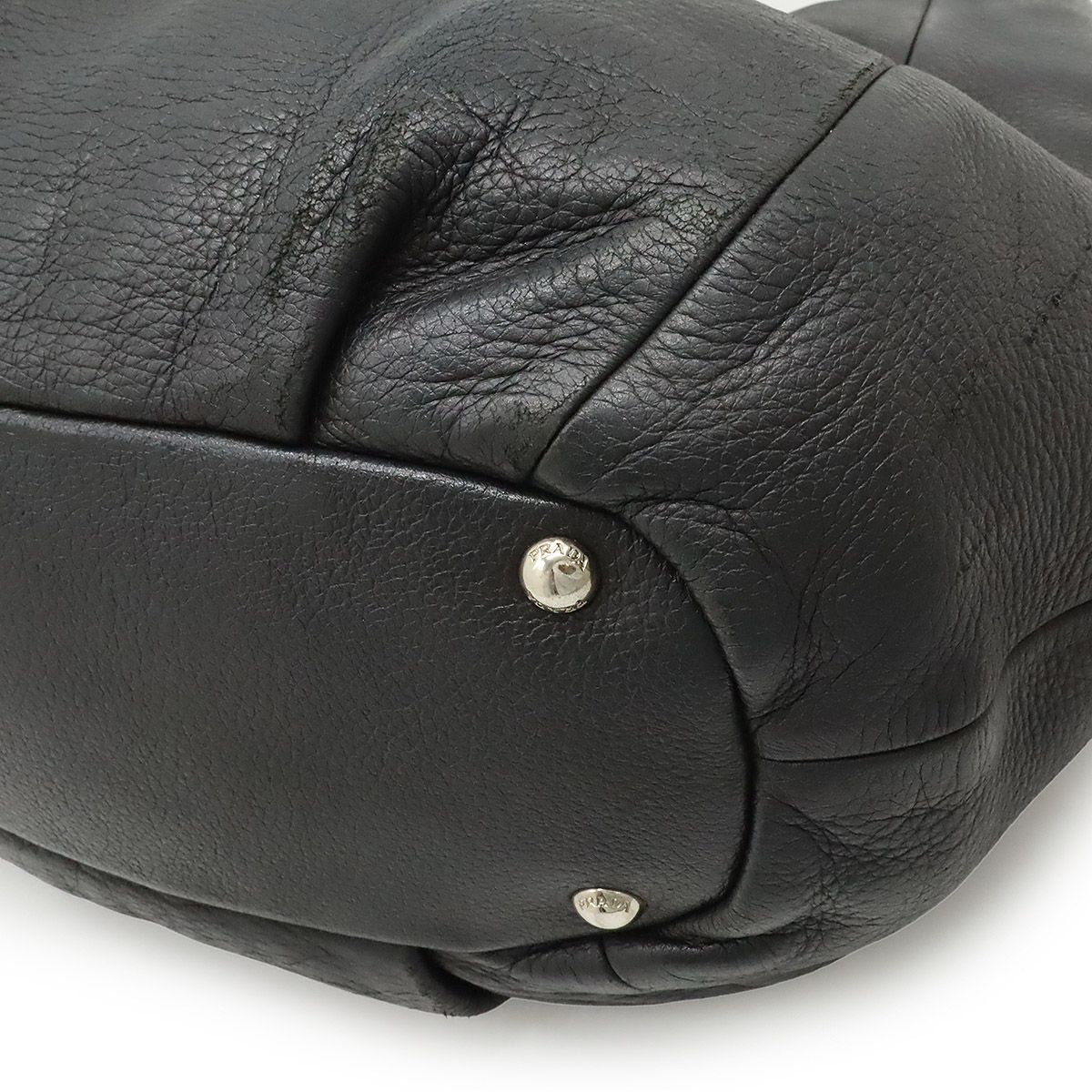 PRADA プラダ トライアングルロゴ トートバッグ 2WAY ショルダーバッグ レザー NERO 黒 ブラック シルバー金具 海外ブティック購入品 B2343R PRADA プラダ トライアングルロゴ トートバッグ 2WAY ショルダーバッグ