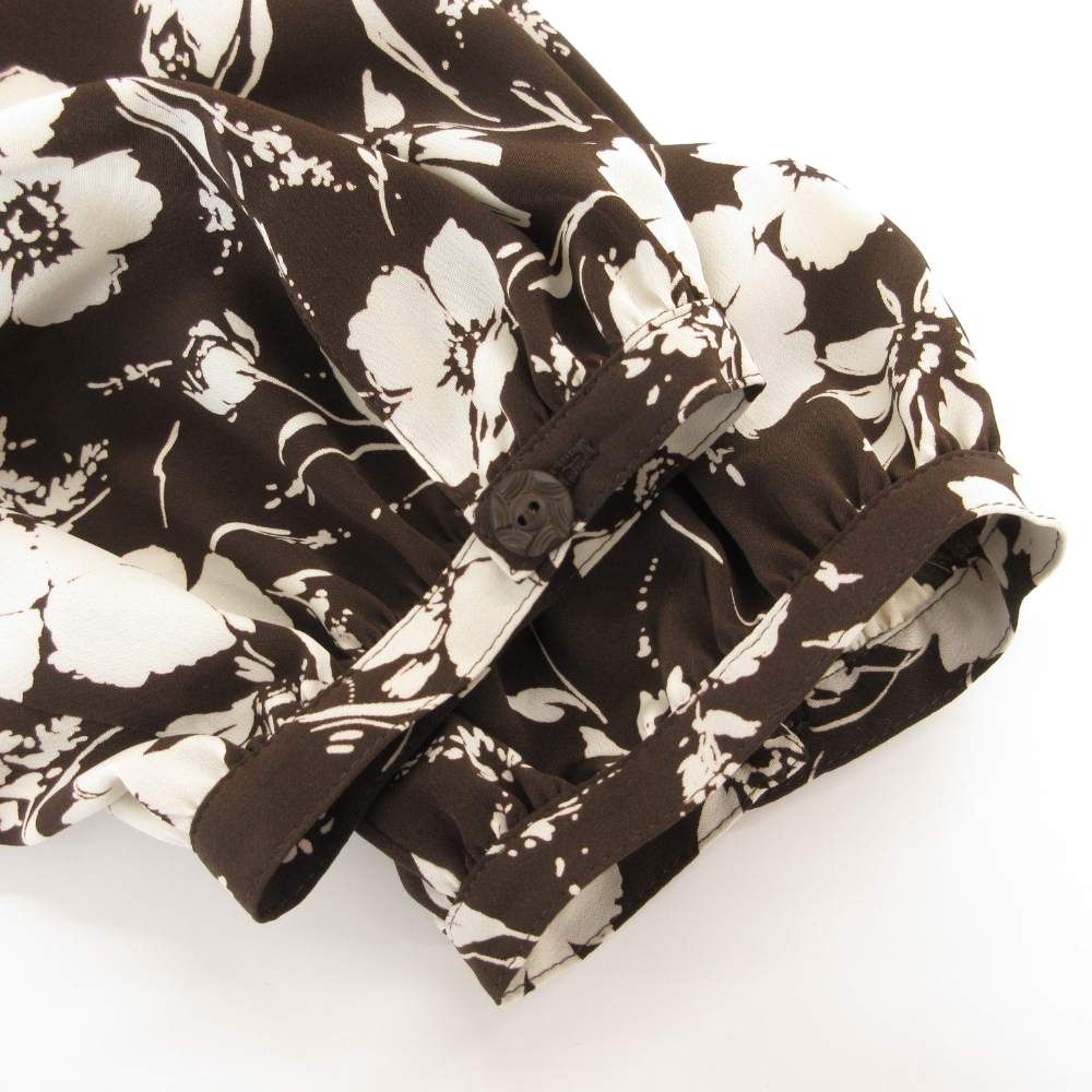 インゲボルグ INGEBORG 美品 ワンピース マキシ ロング 7分袖 花柄 総