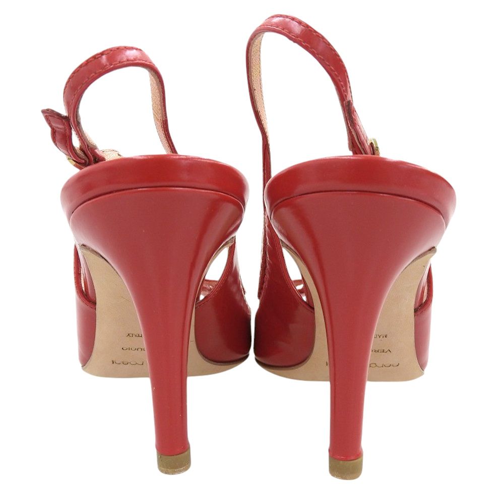 Sergio Rossi セルジオロッシ 美品 レザー オープントゥ サンダル