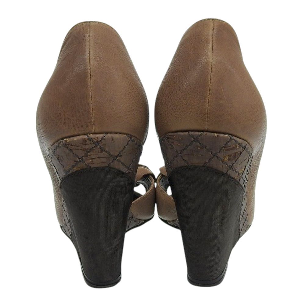 CHANEL シャネル☆ハラコカメリアココマークスエードスクエアトゥパンプス CHANEL シャネル カメリア ココマーク コルクウェッジソール パンプス