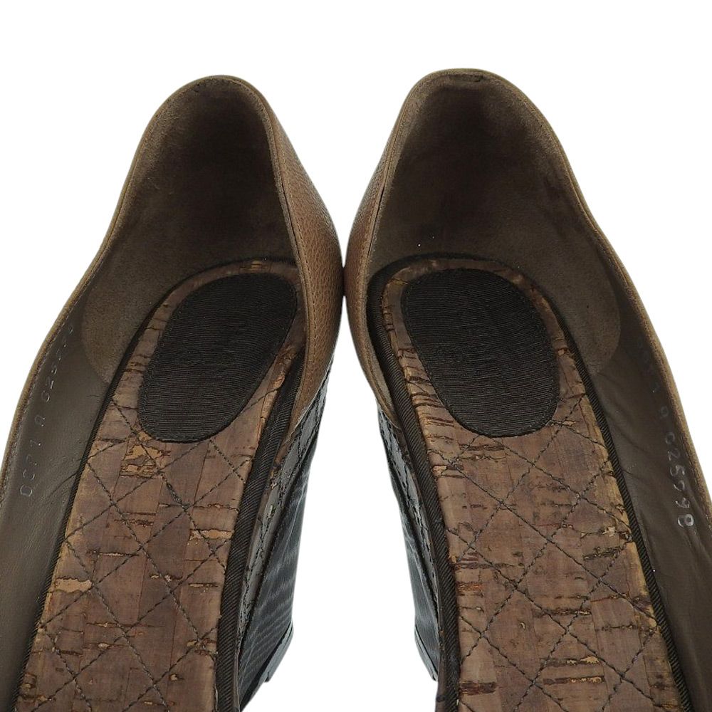 CHANEL シャネル　パンプス　フラットシューズ　ココマーク　コルク　カメリア CHANEL シャネル カメリア ココマーク コルクウェッジソール パンプス