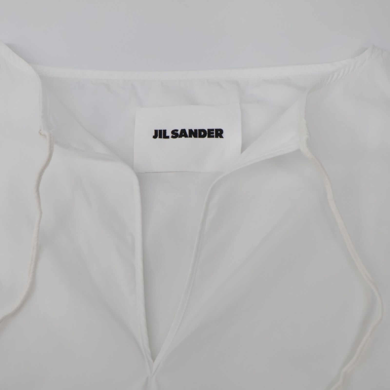 ジルサンダー JSPQ560305 ホワイト パフスリーブブラウス 34 JIL SANDER ジルサンダー JSPQ560305 ホワイト パフスリーブブラウス