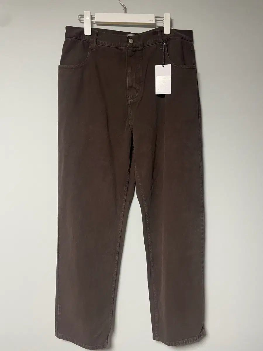 MYLIBRARY ガーメントダイング パンツ ダークブラウン L