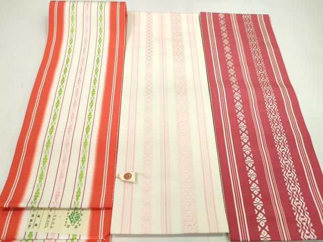 平和屋着物▽和装小物 本場筑前博多織 伊達締め3点セット 献上柄 西村