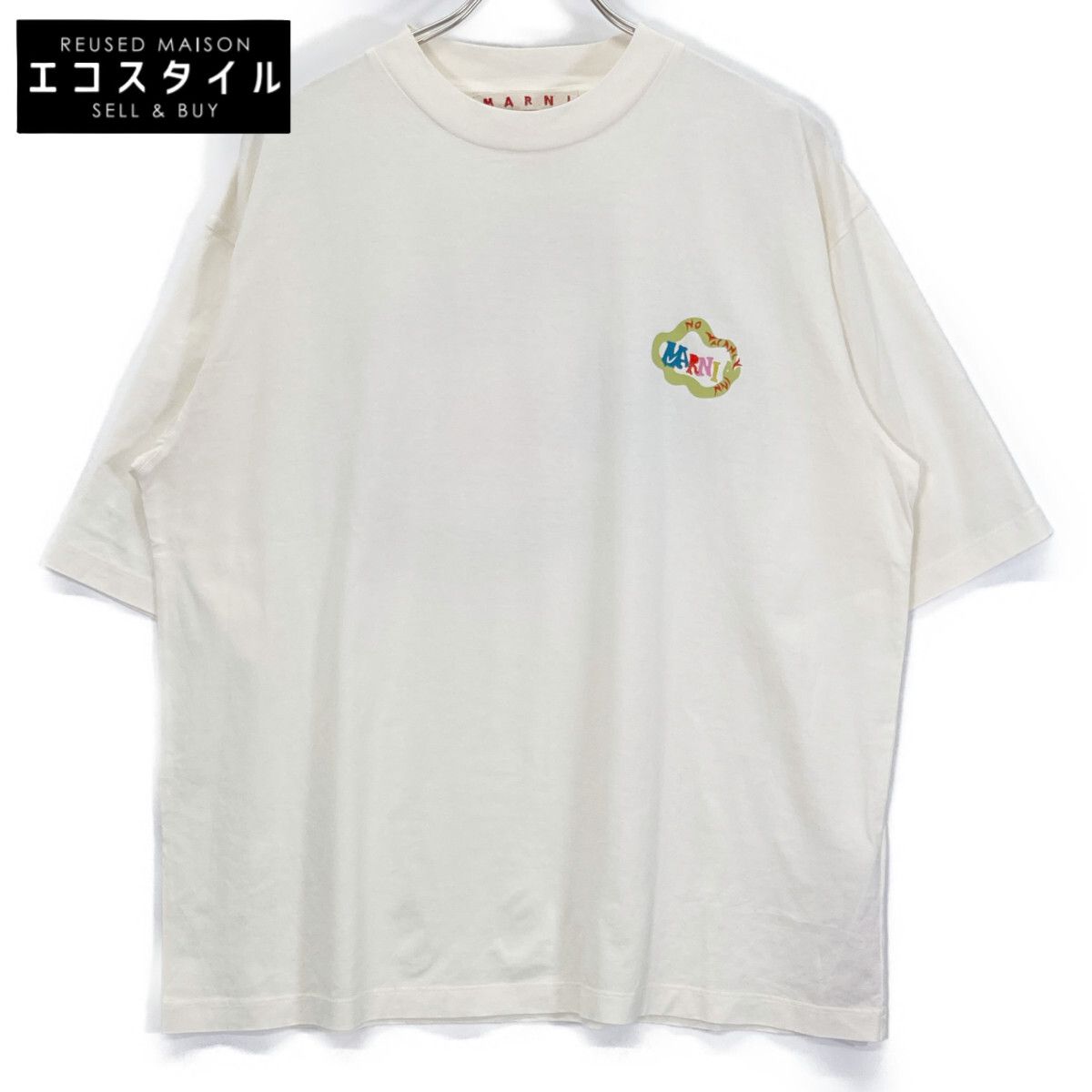 MARNI マルニ ｸﾘｰﾑ ｽﾈｰｸﾛｺﾞ Tｼｬﾂ 46