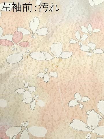 平和屋着物□上質な小紋 舞花文 暈し染め 金彩 正絹 逸品 CABB3786fb