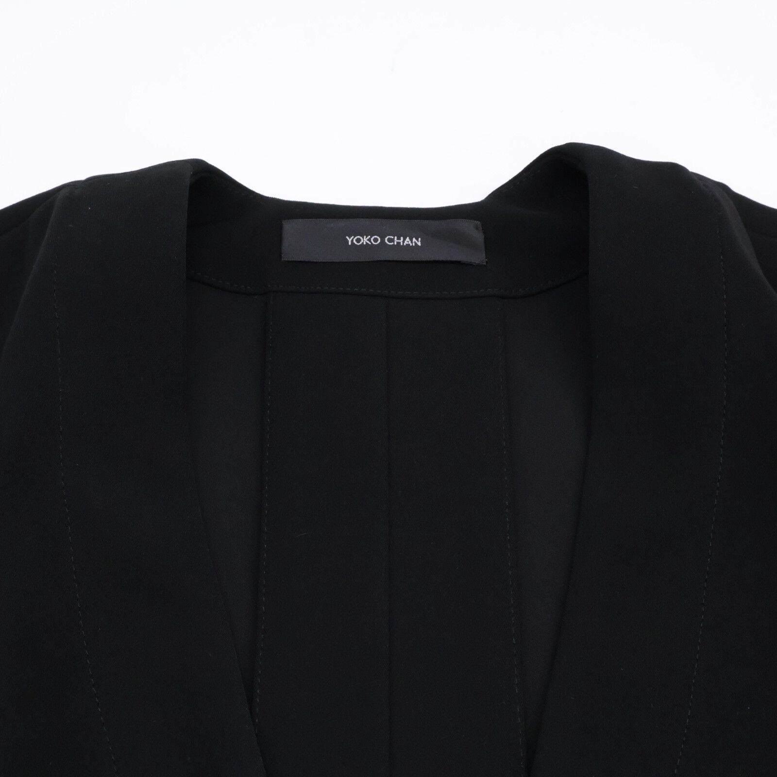 ヨーコチャン オールインワン カシュクール ノースリーブ ウール ブラック 38 YOKOCHAN ヨーコチャン 【美品】YCP-421-102 ノースリーブ