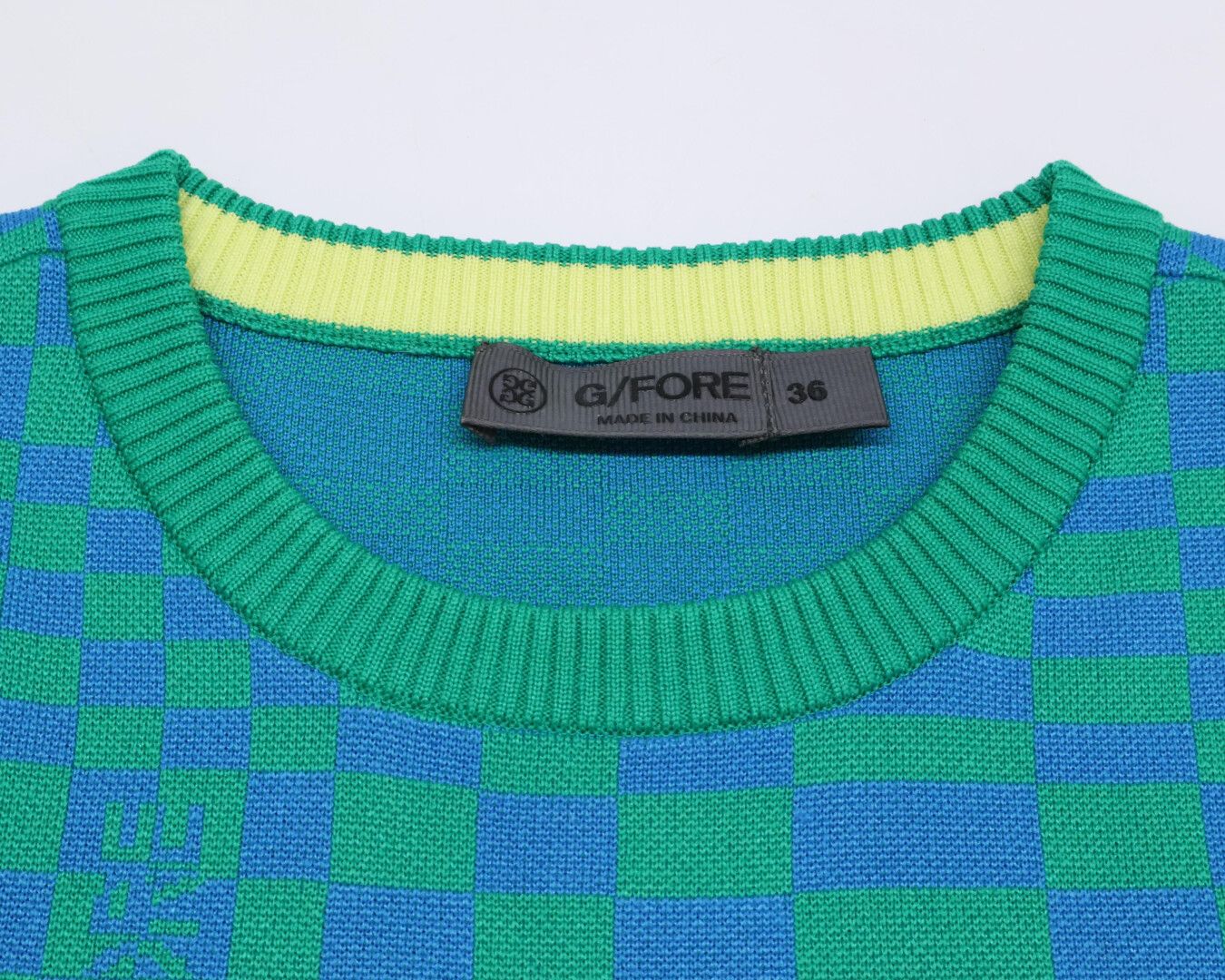 ○★訳有り新品未使用　G/FORE（ジーフォア）　ベスト　38　グリーン G/FORE ジーフォア ｸﾞﾘｰﾝ×ﾌﾞﾙｰ 073213752 ﾁｪｯｸ柄 ﾄｯﾌﾟｽ 36 - メルカリ