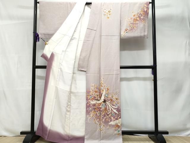 平和屋着物□訪問着 鳳凰花唐草文 暈し染め 金彩 正絹 逸品 CABB3817fb