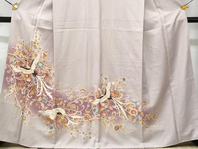 平和屋着物□訪問着 鳳凰花唐草文 暈し染め 金彩 正絹 逸品 CABB3817fb