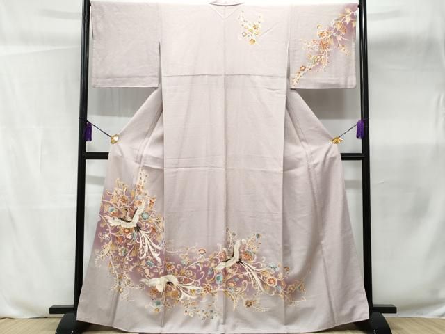 平和屋着物□訪問着 鳳凰花唐草文 暈し染め 金彩 正絹 逸品 CABB3817fb