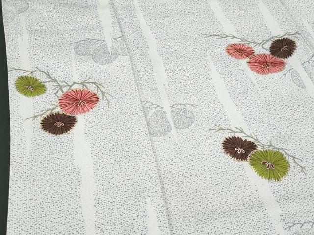 平和屋着物□上質な小紋 菊 金彩 正絹 逸品 未使用 CABB3834fb - メルカリ