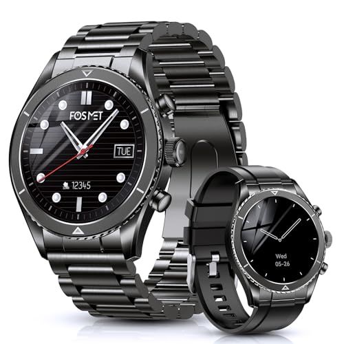 FOSMET R 1 スマートウォッチ 2025新モデル? Bluetooth通話対応 32インチAMOLED常時表示 サファイアガラス GPS連携 最大14天連続使用 4 PDセンサー 自動運動検知 IP 68防水 睡眠管理 メッセージ通知 100種スポーmm