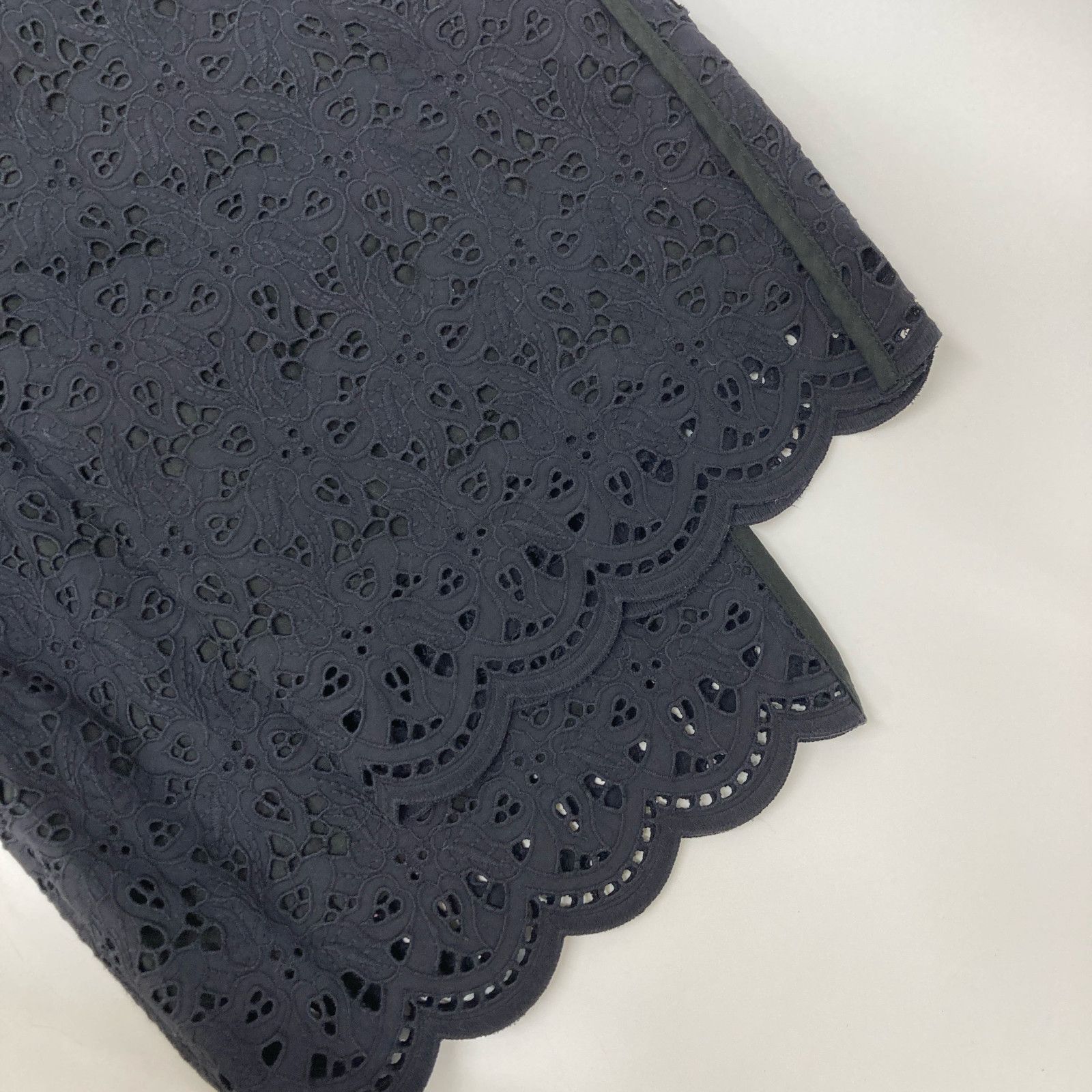  デパリエ ブラック レース コットンエンブロイダリーパンツ 36 その他 パンツ