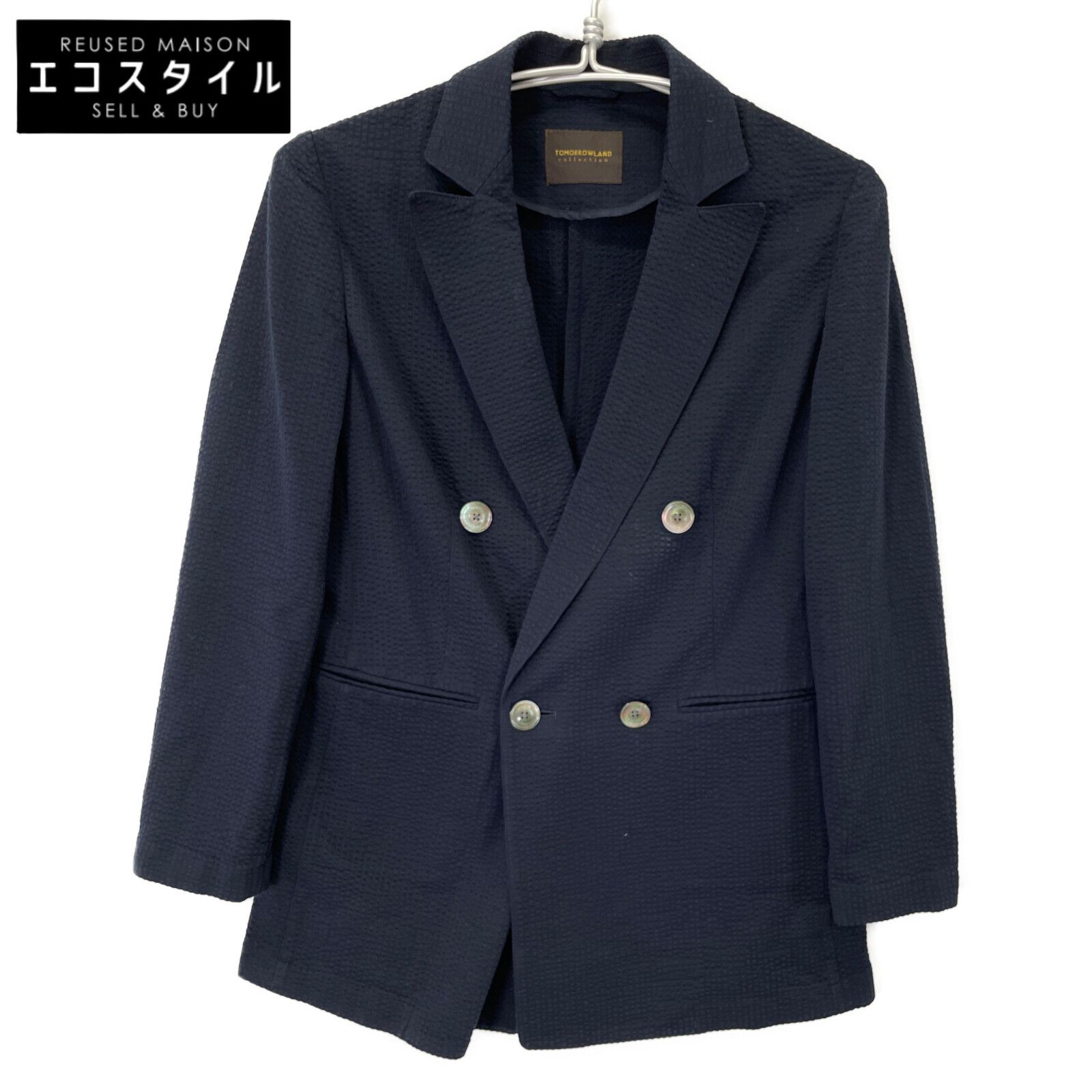 TOMORROWLAND トゥモローランド 【ｺﾚｸｼｮﾝ】24年製 ﾈｲﾋﾞｰ ｽﾄﾗｲﾌﾟ ﾃｰﾗｰﾄﾞ