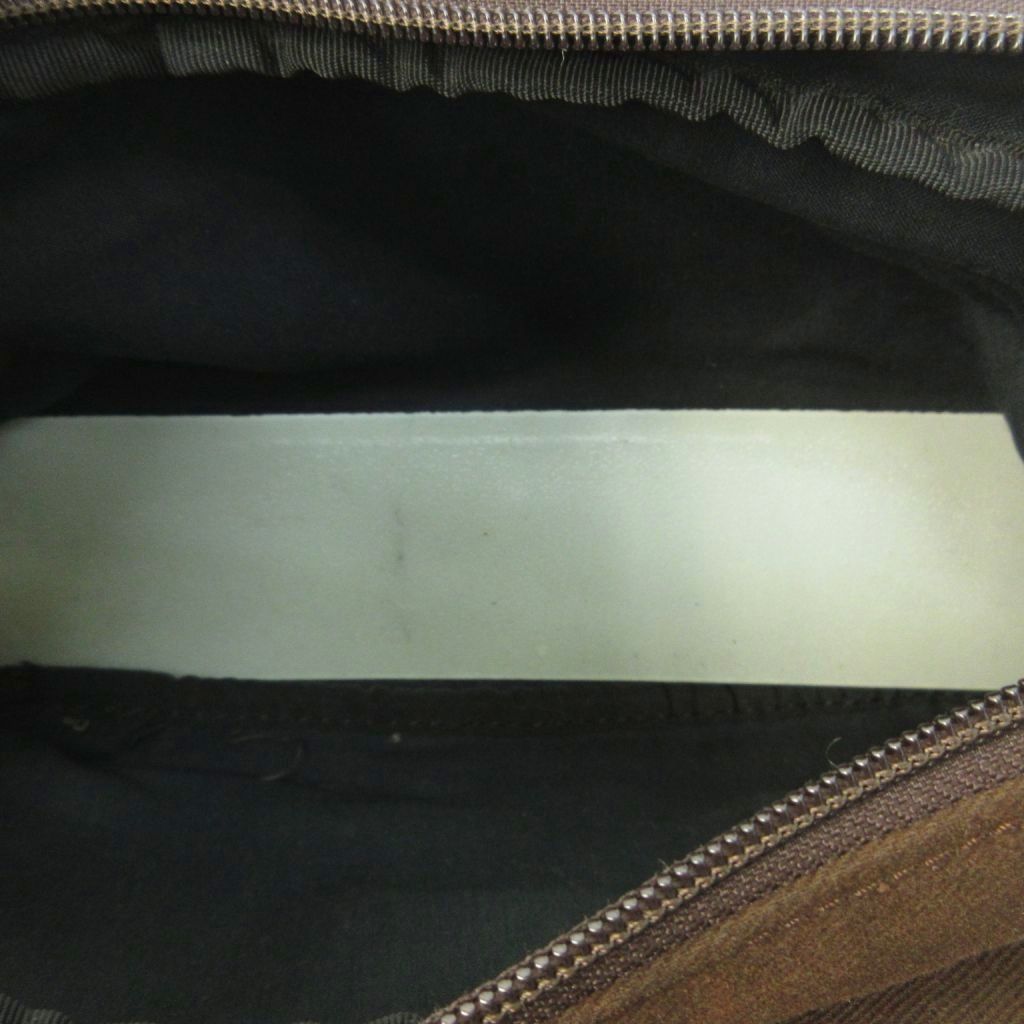 ロエベ LOEWE ショルダーバッグ ロゴ パッチ キャンバス レザー 緑 茶