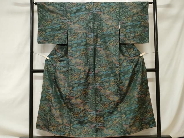 平和屋着物□本場大島紬 7マルキ 御所解文 証紙付き 正絹 逸品