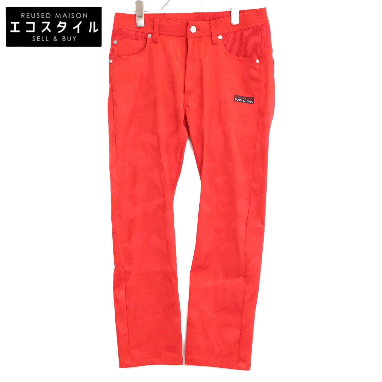 MARK&LONA マークアンドロナ ﾚｯﾄﾞ ｶﾓﾌﾗ ｺﾞﾙﾌﾊﾟﾝﾂ 44 - メルカリ