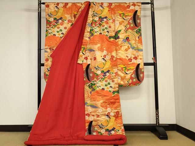 平和屋本店▽色打掛 和装 婚礼 結婚式 花嫁 神社挙式 飛鶴人物花文