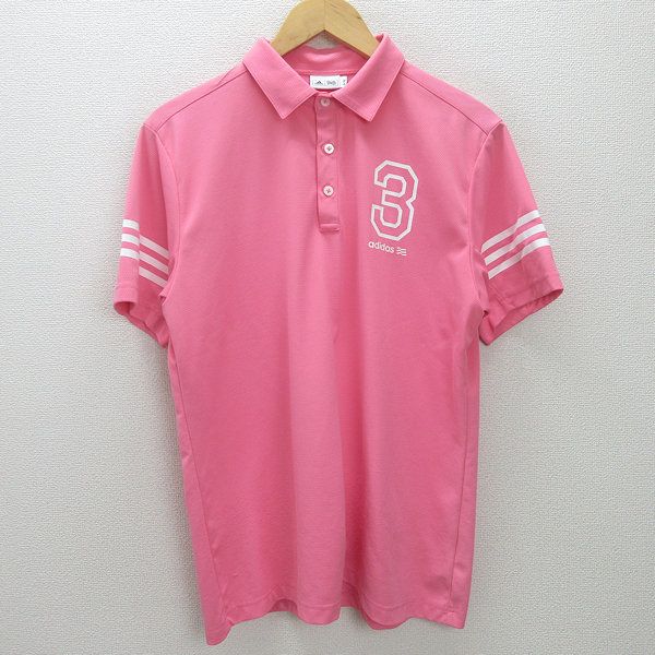 t□アディダス ゴルフ/ADIDAS GOLF 半袖ポロシャツ/ウェア□ピンク