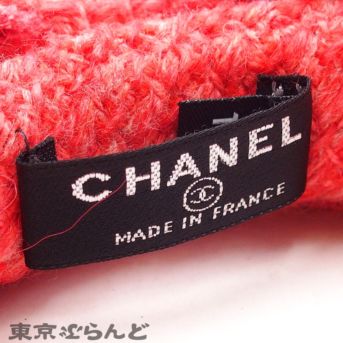  シャネル CHANEL カチューシャ ピンク ツイード リボン 14 K ヘアアクセサリー レディース ヘアバンド カチューシャ ヘアアクセサリー