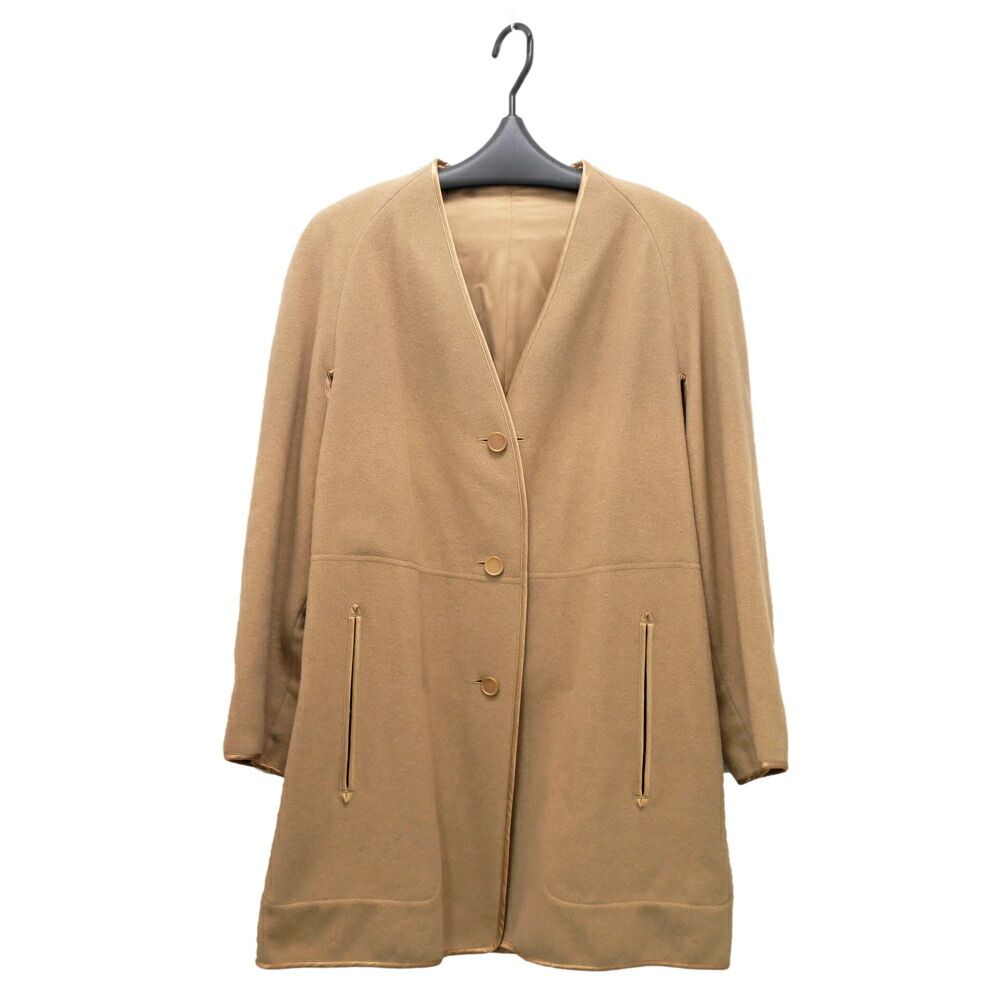 名東 エルメス ウールコート ベージュ アパレル 服