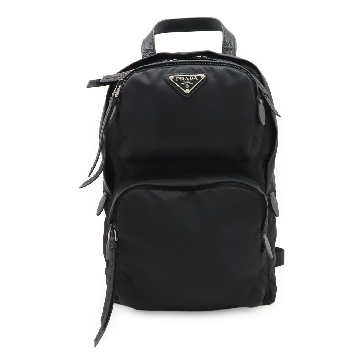 PRADA / トライアングルロゴ ボディバッグ ナイロン ブラック メンズ PRADA (プラダ) トライアングル ロゴ サフィアーノ レザー ショルダー