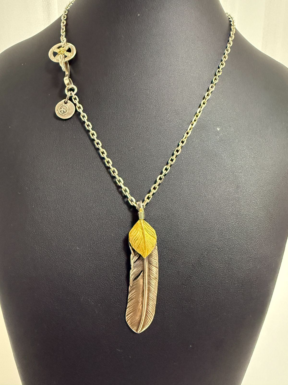 ゴローズ 上金特大フェザー右＋SV太陽inメタル小＋金メタルホイール付