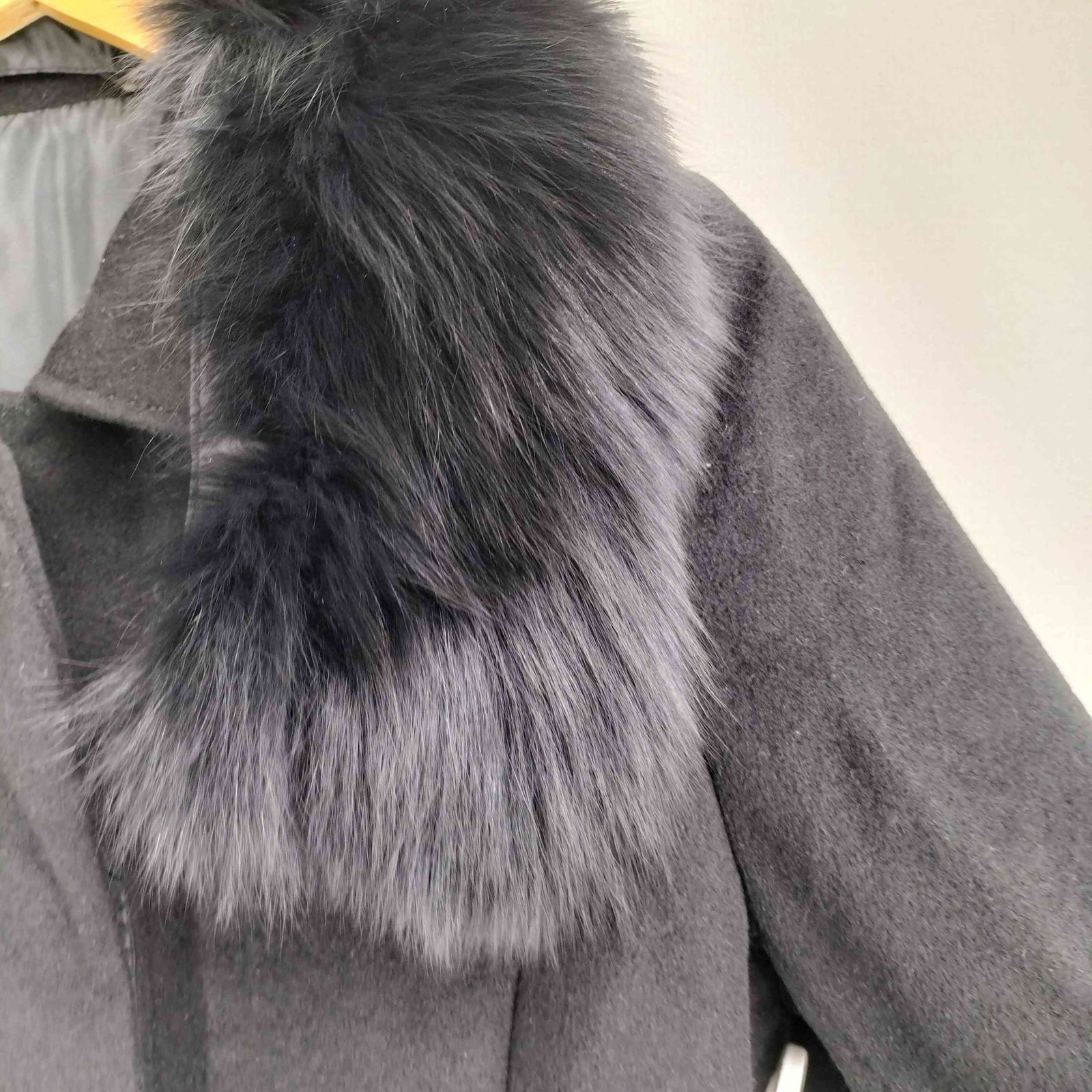 ユーズドフルギ USED古着 アンゴラ混 ウール ステンカラーコート