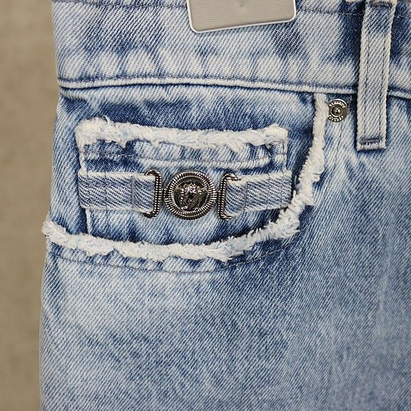 VERSACE 銀座店 ヴェルサーチ メデューサボタン デニム パンツ メンズ
