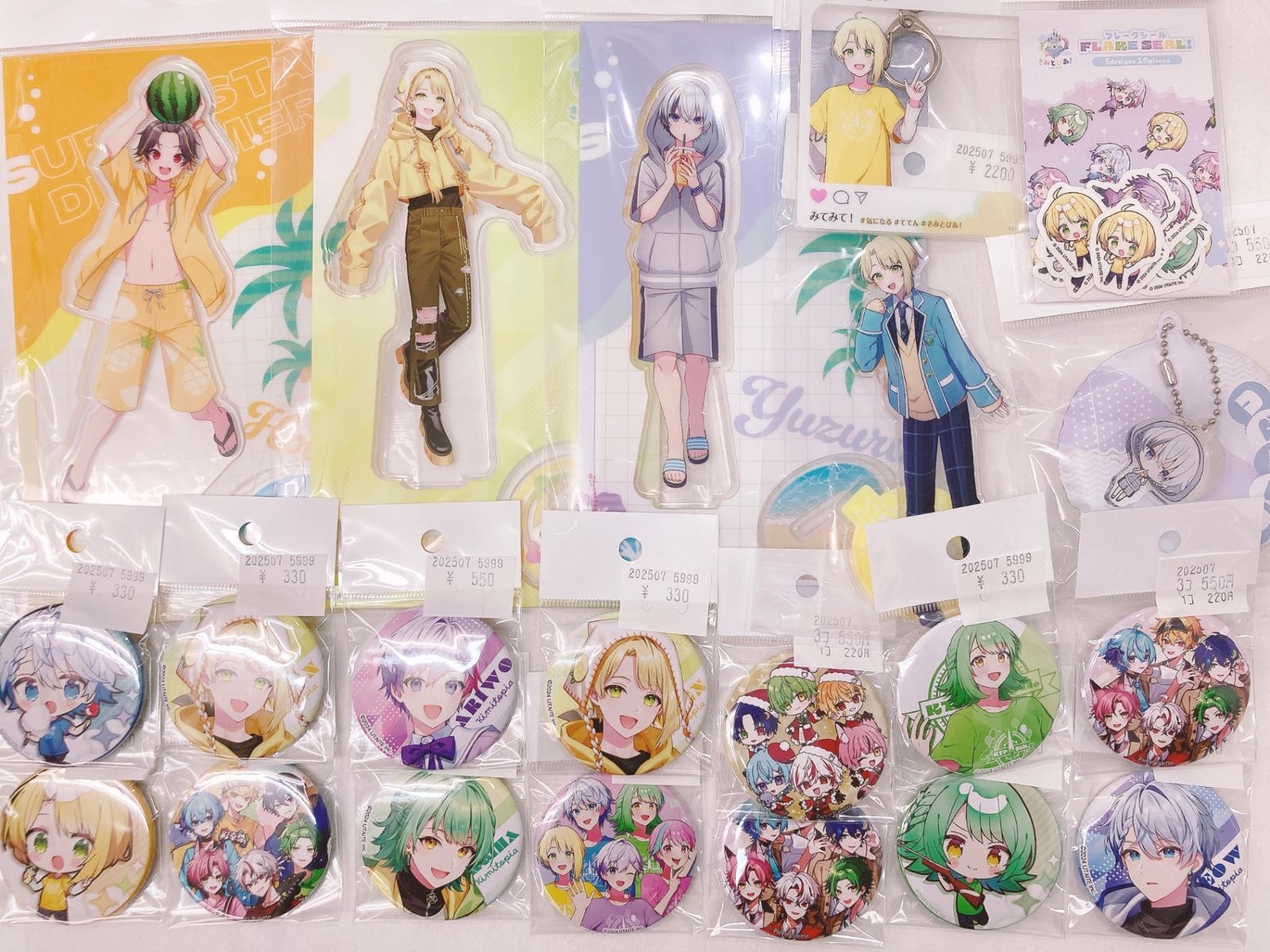 きみとぴあ グッズセット 大量 まとめてセット アクリルスタンド 缶バッジ ステッカー キーホルダー ありを がおまる ててん 凪葉 なぎは めお