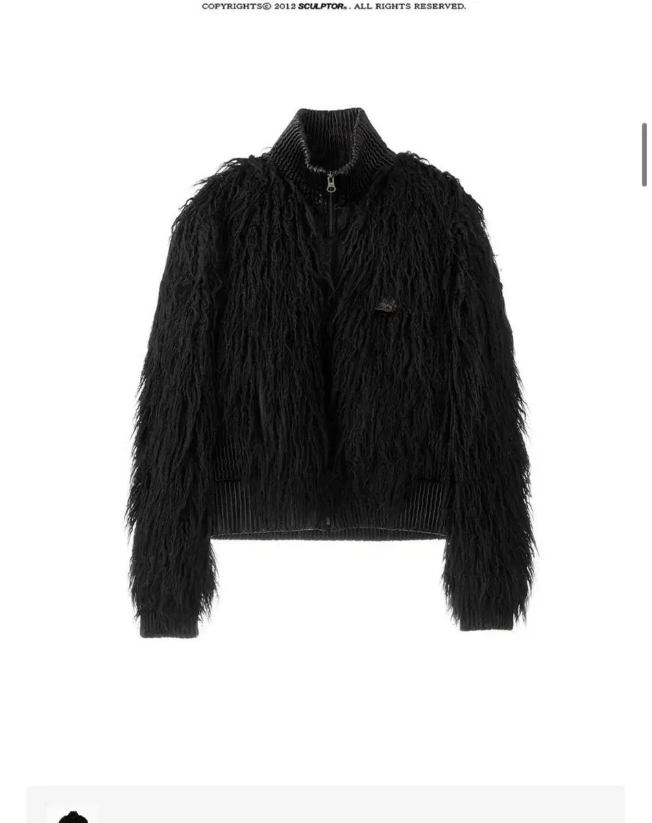 SCULPTOR 몽골리안 ファー ブラック ジャケット