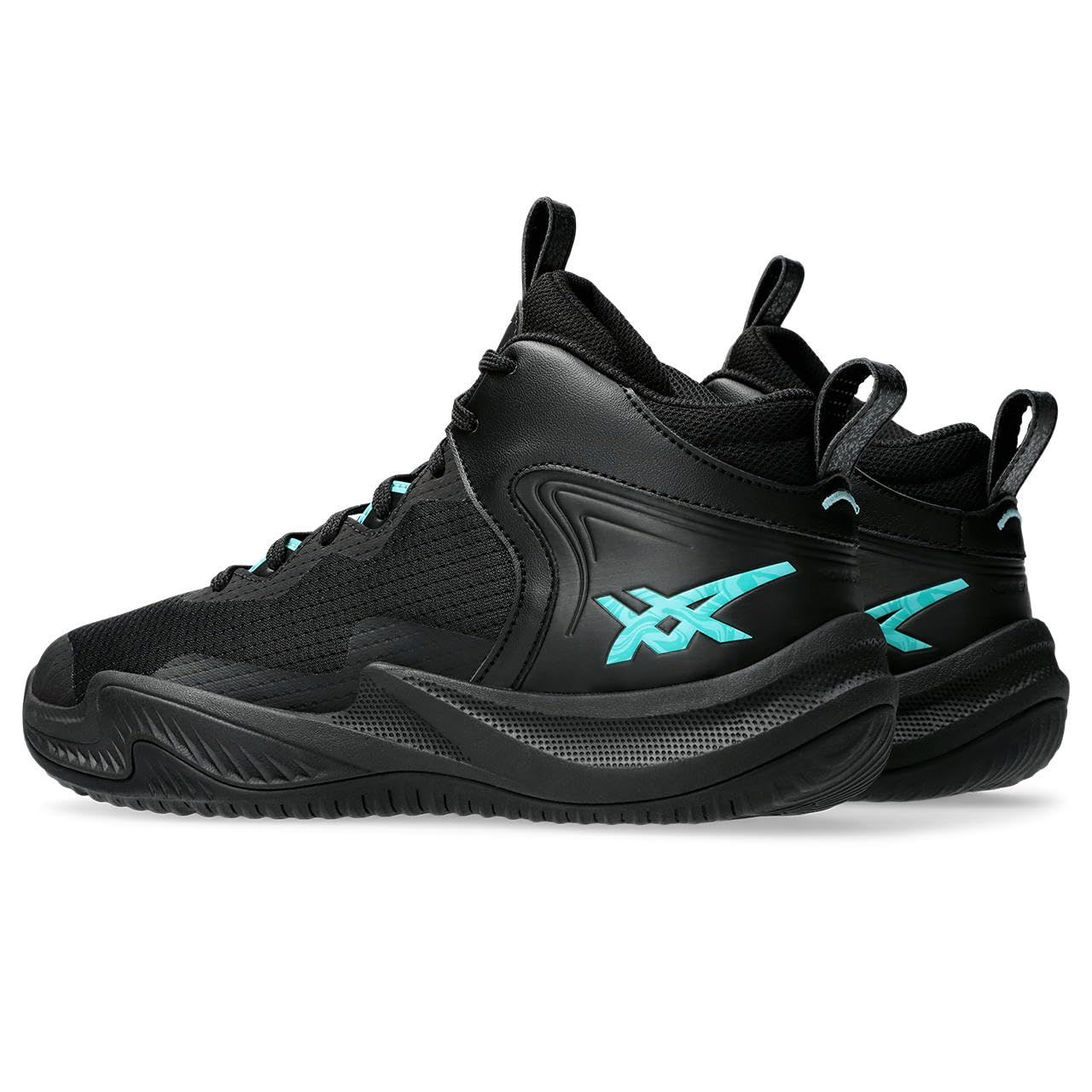 アシックス バスケットボールシューズ NOVA SURGE 3 GS ユニセックス ブラック アイスミント 24 5 001 cm 2 E