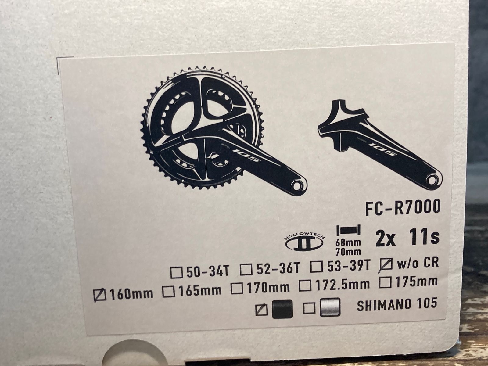 Shimano 105 r7000 クランクアーム 160mm ra4550170172_11616.jpg