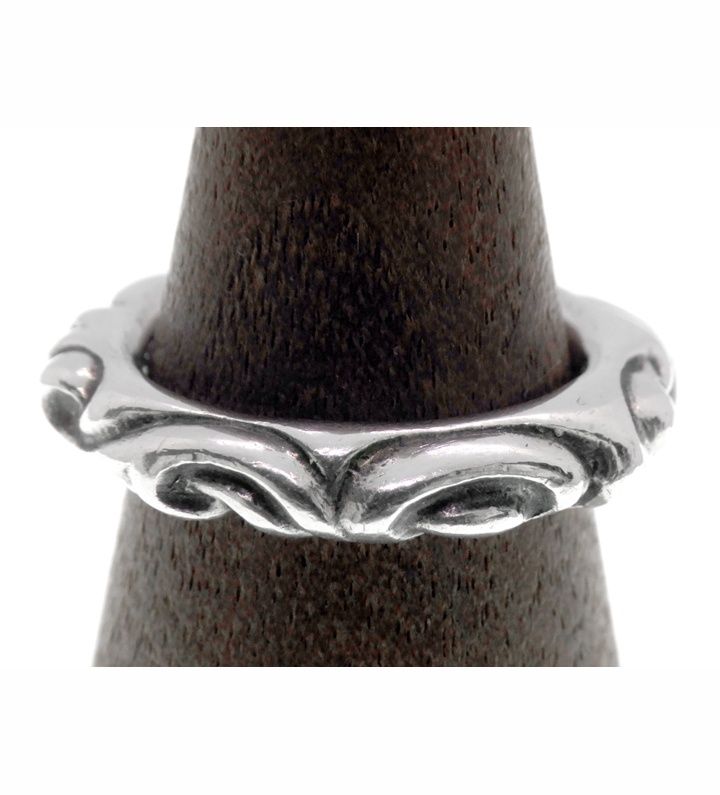 クロムハーツ CHROME HEARTS SCRL BAND スクロールバンド シルバー リング s 5138